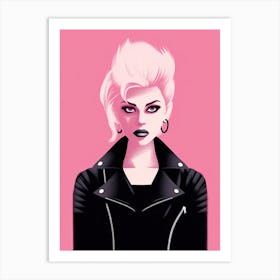 Fierce and Pink: Punk Minimalism 1 Art Print