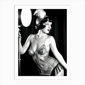 1920's Burlesque Dancer ~Reimagined 99 Art Print