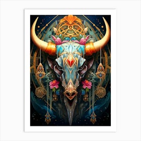 Bull Skull Art Print