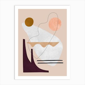 Organic shapes and lines 1 Art Print