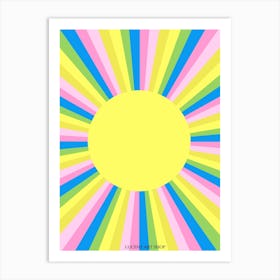 Rainbow Sunburst Art Print