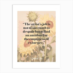 Art Quote By Gertrude Stein Art Print