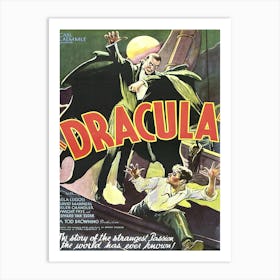 Dracula, Horror Movie Poster Art Print
