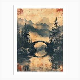 Antique Chinese Landscape Painting 1 Art Print