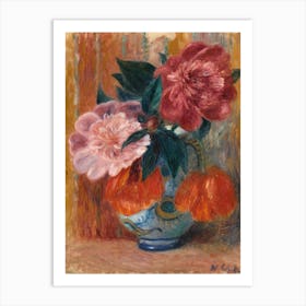 Tulips And Peonies In Pitcher (1914–1915) Painting By William James Glackens Art Print