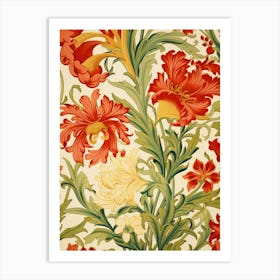 Floral Wallpaper 175 Art Print