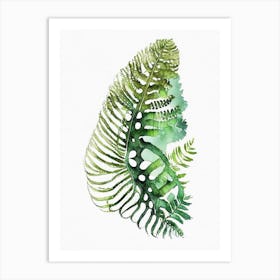 Chain Fern Watercolour Art Print