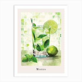 Mojito Tile Poster 4 Art Print