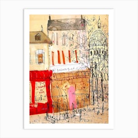 Paris Street Scene Art Print