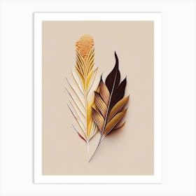 Corn Silk Spices And Herbs Retro Minimal 5 Art Print