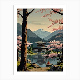 Kyoto Cherry Blossoms Art Print