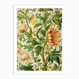 Floral Wallpaper 349 Art Print