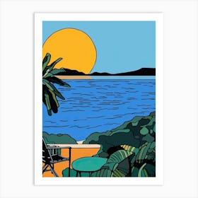 Minimal Design Style Of Barbados 4 Art Print