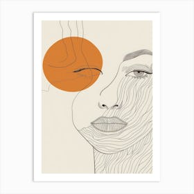 Woman'S Face 1 Art Print