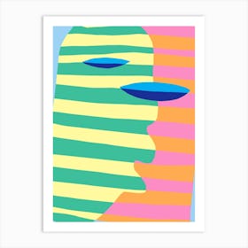 Abstract Stripe Minimal Collage 8 Art Print