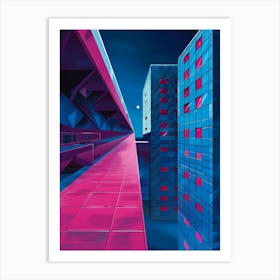 Futuristic City 1 Art Print