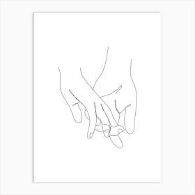 Couple Holding Hands Art Print