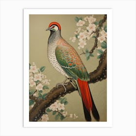Ohara Koson Inspired Bird Painting Pheasant 7 Art Print