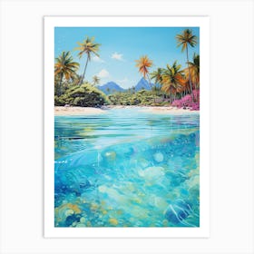 An Oil Painting Of Bora Bora, French Polynesia 5 Art Print