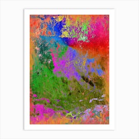 Abstract Mixed Colours Art Print