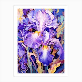 Iris Nouveau Art Print