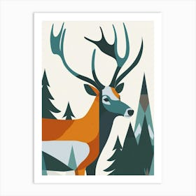 Deer In The Forest 7 Art Print