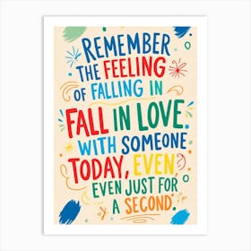 Fall In Love 1 Art Print