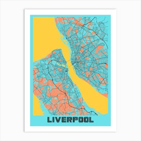 Liverpool City Map Art Print