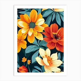 Floral Pattern 48 Art Print