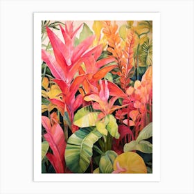 Tropical Plant Painting Zz Plant 3 Art Print