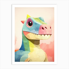 Colourful Dinosaur Sauroposeidon 2 Art Print