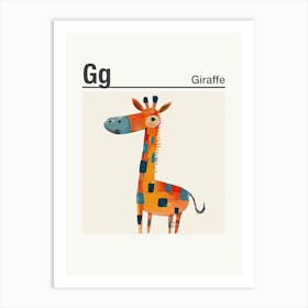 Animals Alphabet Giraffe 3 Art Print