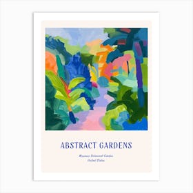 Colourful Gardens Missouri Botanical Garden Usa 2 Blue Poster Art Print