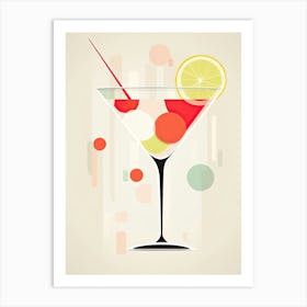 Mid Century Modern Daiquiri Floral Infusion Cocktail 4 Art Print