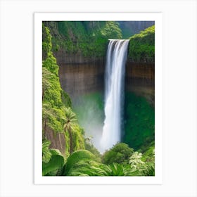 Manawaiopuna Falls, United States Realistic Photograph (1) Art Print