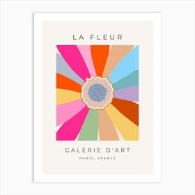 La Fleur | 09 - Retro Daisy Colorful Floral 1 Art Print