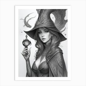 Dark Sorceress Art Print