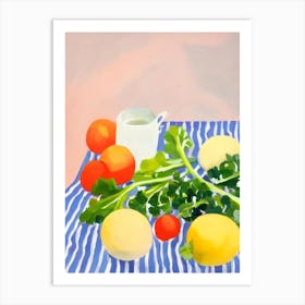 Rapini Tablescape vegetable Art Print