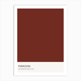 Maroon Colour Block Poster Art Print