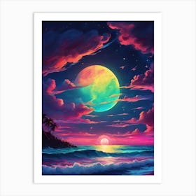 Full Moon In The Sky Art Print