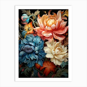 Russian Peonies Art Print