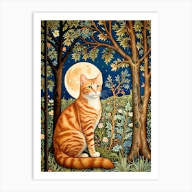 William Morris Cat In The Woods 3 Art Print