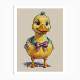 Duck In A Bow Tie Art Print