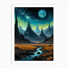 Space Landscape 2 Art Print