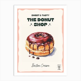 Boston Cream Donut The Donut Shop 3 Art Print