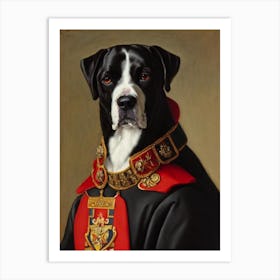 Dogo Argentino 2 Renaissance Portrait Oil Painting Art Print