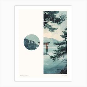 Miyajima Japan 3 Cut Out Travel Poster Art Print