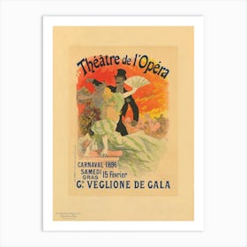 Theatre De L'Opera, Jules Cheret Vintage Poster Art Print