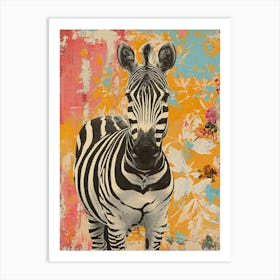 Kitsch Zebra Collage 1 Art Print