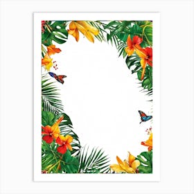 Tropical Frame Art Print